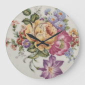 Blumenfantasie große wanduhr (Vorderseite)