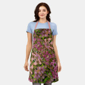 BLUMENFANTASIE IN BURGUNDY, PALETTE UND GRÜN SCHÜRZE (Getragen)