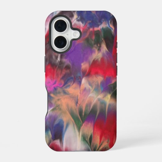 Blumenfantasie iPhone 16 Hülle (Rückseite)