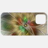 Blumenfantasie mit Gold Modernes Abstraktes Frakta Case-Mate iPhone Hülle (Rückseite (Horizontal))