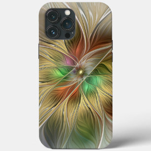 Blumenfantasie mit Gold Modernes Abstraktes Frakta Case-Mate iPhone Hülle