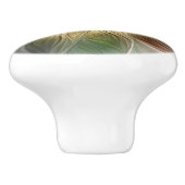 Blumenfantasie mit Gold Modernes Abstraktes Frakta Keramikknauf (Seitenansicht)