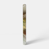 Blumenfantasie mit Gold Modernes Abstraktes Frakta Samsung Galaxy Hülle (Linke Seite)