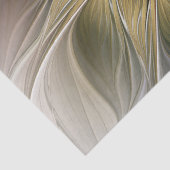 Blumenfantasie mit Gold Modernes Abstraktes Frakta Seidenpapier (Detail)