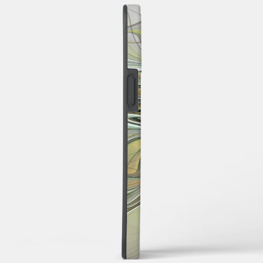 Blumenfantasie Modernes Fraktal Blume mit Gold Case-Mate iPhone Hülle (Rückseite / Rechts)