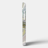 Blumenfantasie Modernes Fraktal Blume mit Gold Case-Mate iPhone Hülle (Rückseite / Links)