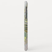 Blumenfantasie Modernes Fraktal Blume mit Gold Case-Mate iPhone Hülle (Hinten/Links)