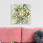 Blumenfantasie Modernes Fraktal Blume mit Gold Leinwanddruck (Insitu (Wohnzimmer))
