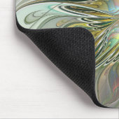 Blumenfantasie Modernes Fraktal Blume mit Gold Mousepad (Ecke)