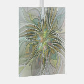 Blumenfantasie Modernes Fraktal Blume mit Gold Ornament Aus Glas (Vorderseite Rechts)