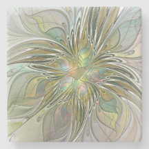 Blumenfantasie Modernes Fraktal Blume mit Gold