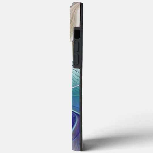 Blumenfantasie, Monogramm der Abstrakten Fraktal-B Case-Mate iPhone Hülle (Rückseite / Links)