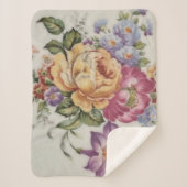 Blumenfantasie sherpadecke (Vorderseite)
