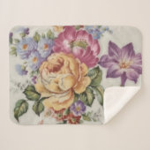 Blumenfantasie sherpadecke (Vorderseite (Horizontal))