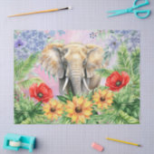 Blumenfantasy-Dschungel Elephant Decoupage Seidenpapier (Basteln)