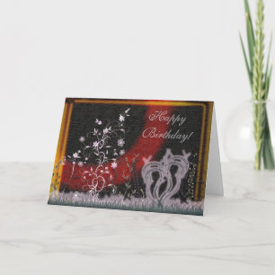 Blumenfantasy Geburtstagskarte Karte