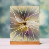 Blumenfantasy Gold Angelpflanzung Abstraktes Frakt Acrylschild (Neutral)