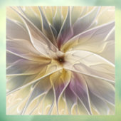 Blumenfantasy Gold Angelpflanzung Abstraktes Frakt Fensteraufkleber (Blatt 3)