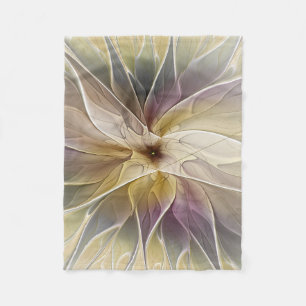 Blumenfantasy Gold Angelpflanzung Abstraktes Frakt Fleecedecke
