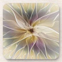 Blumenfantasy Gold Angelpflanzung Abstraktes Frakt