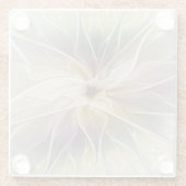 Blumenfantasy Gold Angelpflanzung Abstraktes Frakt Glasuntersetzer (Rückseite)