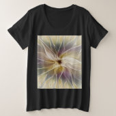 Blumenfantasy Gold Angelpflanzung Abstraktes Frakt Große Größe T-Shirt (Design vorne)