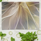 Blumenfantasy Gold Angelpflanzung Abstraktes Frakt Handtuch (Gefaltet)