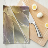 Blumenfantasy Gold Angelpflanzung Abstraktes Frakt Handtuch (Viertel Falte)