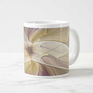 Blumenfantasy Gold Angelpflanzung Abstraktes Frakt Jumbo-Tasse