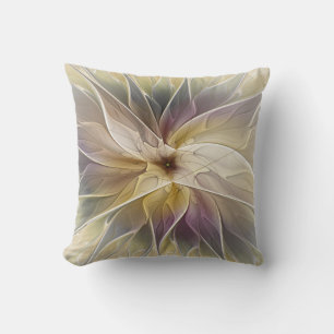 Blumenfantasy Gold Angelpflanzung Abstraktes Frakt Kissen