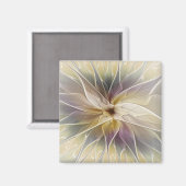Blumenfantasy Gold Angelpflanzung Abstraktes Frakt Magnet (Vorderseite/Rückseite)