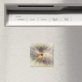 Blumenfantasy Gold Angelpflanzung Abstraktes Frakt Magnet (In Situ (Geschirrspüler))