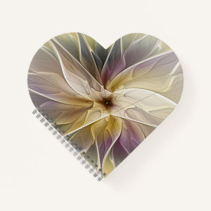 Blumenfantasy Gold Angelpflanzung Abstraktes Frakt Notizblock