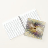 Blumenfantasy Gold Angelpflanzung Abstraktes Frakt Notizblock (Innenseite)