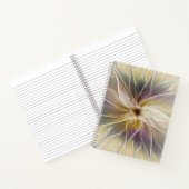 Blumenfantasy Gold Angelpflanzung Abstraktes Frakt Notizblock (Innenseite)