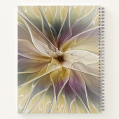 Blumenfantasy Gold Angelpflanzung Abstraktes Frakt Notizblock (Rückseite)