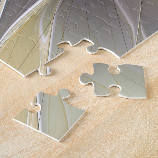 Blumenfantasy Gold Angelpflanzung Abstraktes Frakt Puzzle (Seite)