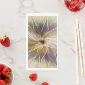 Blumenfantasy Gold Angelpflanzung Abstraktes Frakt Serviette (Beispiel)