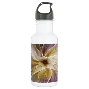 Blumenfantasy Gold Angelpflanzung Abstraktes Frakt Trinkflasche