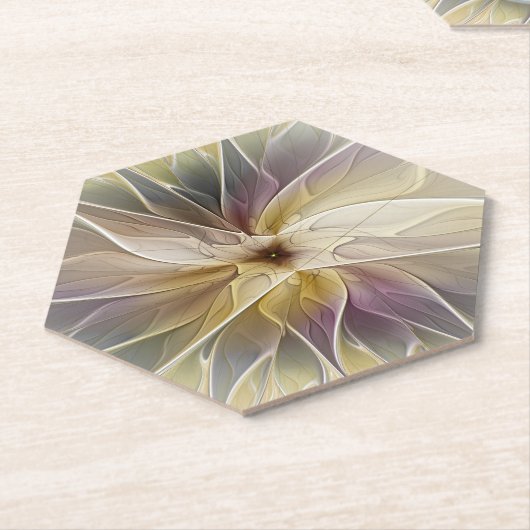 Blumenfantasy Gold Angelpflanzung Abstraktes Frakt Untersetzer (angewinkelt)