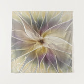 Blumenfantasy Gold Angelpflanzung Abstraktes Frakt Wandteppich (Vorderseite (Horizontal))