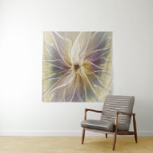 Blumenfantasy Gold Angelpflanzung Abstraktes Frakt Wandteppich (Beispiel)