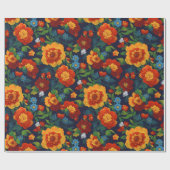 Blumenfantasy-Jeden Anlaß Classic Geschenkpapier (Flach)