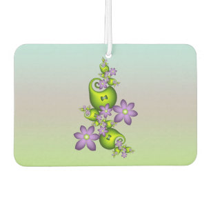 Blumenfantasy Lilac Blume Grüne Formen Fraktal Autolufterfrischer