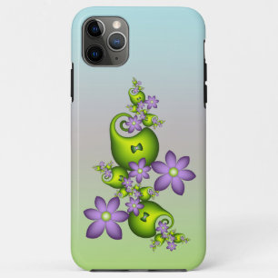 Blumenfantasy Lilac Blume Grüne Formen Fraktal Case-Mate iPhone Hülle