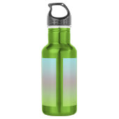 Blumenfantasy Lilac Blume Grüne Formen Fraktal Edelstahlflasche (Rückseite)