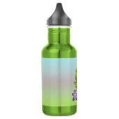 Blumenfantasy Lilac Blume Grüne Formen Fraktal Edelstahlflasche (Links)