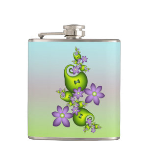 Blumenfantasy Lilac Blume Grüne Formen Fraktal Flachmann