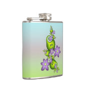 Blumenfantasy Lilac Blume Grüne Formen Fraktal Flachmann (Rechts)
