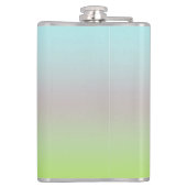 Blumenfantasy Lilac Blume Grüne Formen Fraktal Flachmann (Rückseite)